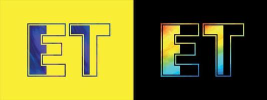 Unique ET letter logo Icon vector template. Premium stylish alphabet logo design for corporate business