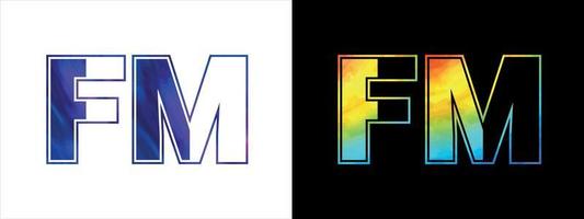 inicial letra fm logo icono vector diseño modelo. prima lujoso logotipo para corporativo negocio identidad