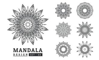 Mandala background design set vector illustration