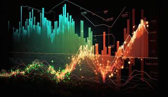 ai generativo. ai generado. fino valores comercio crecimiento gráfico diagrama Estadísticas. lata ser usado para Finanzas dinero análisis ingresos márketing o economía estrategia. gráfico Arte foto