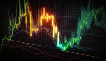 ai generativo. ai generado. fino valores comercio crecimiento gráfico diagrama Estadísticas. lata ser usado para Finanzas dinero análisis ingresos márketing o economía estrategia. gráfico Arte foto