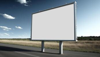 . . Highway road big billboard mock up canvas. Can be used for graphic design or marketing. Photo realistic Graphic Art