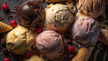 . . Macro shot photography ice cream background pattern desert scoop. Graphic Art photo