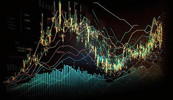 ai generativo. ai generado. fino valores comercio crecimiento gráfico diagrama Estadísticas. lata ser usado para Finanzas dinero análisis ingresos márketing o economía estrategia. gráfico Arte foto