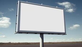 . . Highway road big billboard mock up canvas. Can be used for graphic design or marketing. Photo realistic Graphic Art