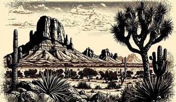 . . Mountain desert texas landscape. Wild west western adventure explore inspirational vibe. Graphic Art photo