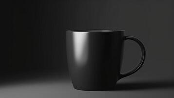 ai generado. ai generativo. negro negro modelo jarra taza burlarse de arriba. lata ser usado para gráfico diseño o marketing. gráfico foto Arte