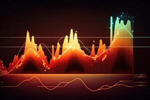 ai generativo. ai generado. fino valores comercio crecimiento gráfico diagrama Estadísticas. lata ser usado para Finanzas dinero análisis ingresos márketing o economía estrategia. gráfico Arte foto