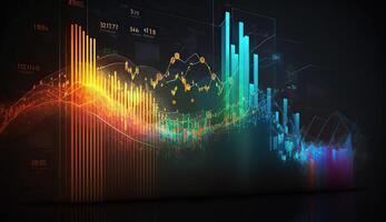 ai generativo. ai generado. fino valores comercio crecimiento gráfico diagrama Estadísticas. lata ser usado para Finanzas dinero análisis ingresos márketing o economía estrategia. gráfico Arte foto