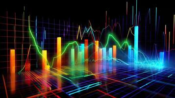 . . Finance stock forex graph marketing money trend volume income go up and down. Can be used for illustration of analysis finance statements. Graphic Art photo