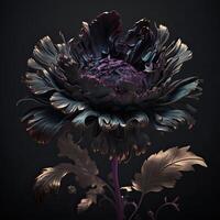 . . Macro shot of dark moody botanical flower. Can be used for graphic design or home decoration. Graphic Art photo