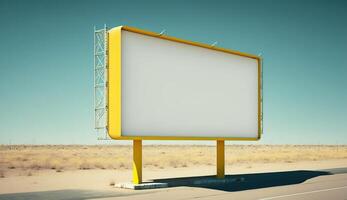 . . Highway road big billboard mock up canvas. Can be used for graphic design or marketing. Photo realistic Graphic Art