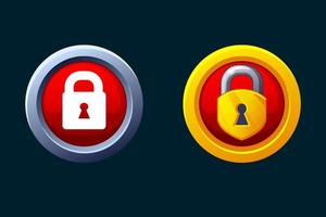 Closed padlock icons. Block and security. Simple icons vector