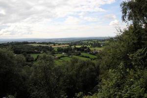 una vista de la campiña de cheshire en bickerton foto