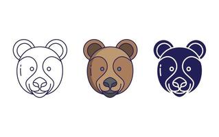Outline Bear vector icon