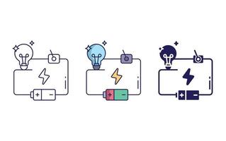 Electrical energy vector icon