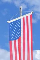 Material Flag of the USA and Sky in Background photo