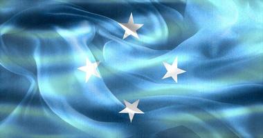 bandera de micronesia - bandera de tela ondeante realista foto