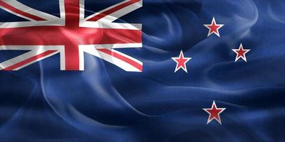 3D-Illustration of a New Zealand flag - realistic waving fabric flag photo