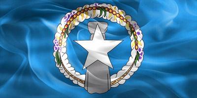 3D-Illustration of a Mariana Islands flag - realistic waving fabric flag photo