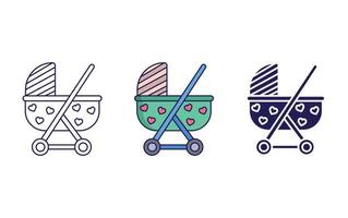 Stroller vector icon