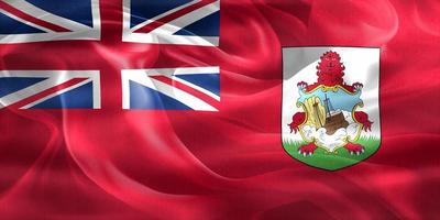 bandera de Bermudas - bandera de tela ondeante realista foto
