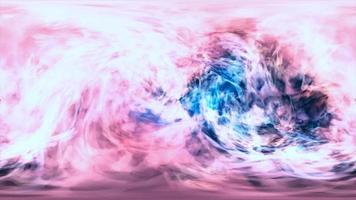 Abstract looped waves from lines of transparent iridescent glowing energy magical cosmic galactic wind bright abstract background. Video 4k, 60 fps