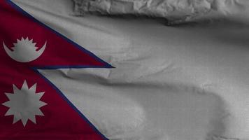 Népal drapeau boucle Contexte 4k video