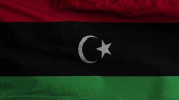libyen flagga slinga bakgrund 4k video