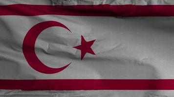 Turks republiek van noordelijk Cyprus vlag lus achtergrond 4k video