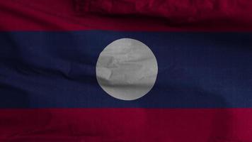 laos flagga slinga bakgrund 4k video