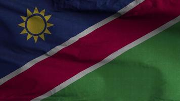 Namíbia bandeira ciclo fundo 4k video