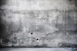 Concrete wall background texture with cracks and scratches created with technology. photo