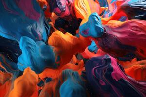 Abstract and fluid colors in different shades created with technology. photo