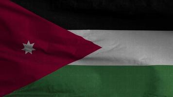 Jordânia bandeira ciclo fundo 4k video