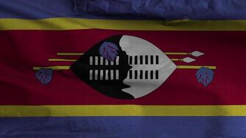 Swasiland eswatini Flagge Schleife Hintergrund 4k video
