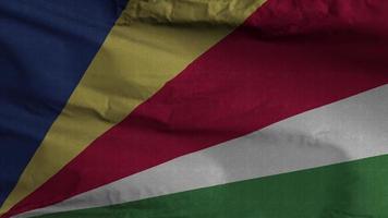 les Seychelles drapeau boucle Contexte 4k video