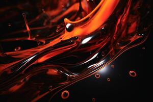 Flowing hot liquid steel background texture created with technology. photo