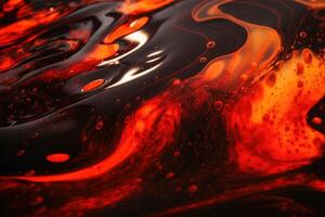 Flowing hot liquid steel background texture created with technology. photo