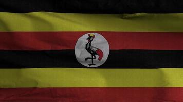 uganda flagga slinga bakgrund 4k video