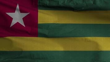 Togo flagga slinga bakgrund 4k video