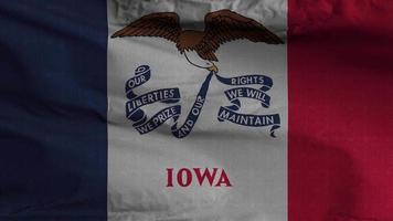 Iowa estado bandera lazo antecedentes 4k video