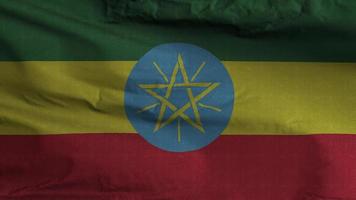 etiopien flagga slinga bakgrund 4k video