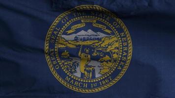 Nebraska estado bandera lazo antecedentes 4k video