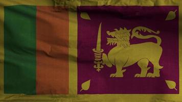 sri lanka bandeira ciclo fundo 4k video