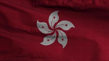 hong kong flagga slinga bakgrund 4k video