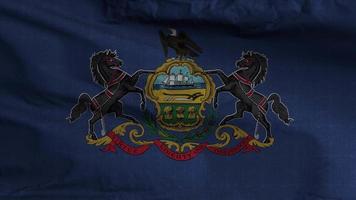 Pennsylvania stat flagga slinga bakgrund 4k video