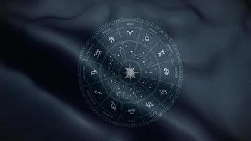 zodiaque horoscope drapeau boucle Contexte 4k video