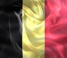 Belgium flag - realistic waving fabric flag photo