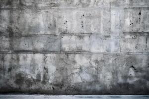 Concrete wall background texture with cracks and scratches created with technology. photo